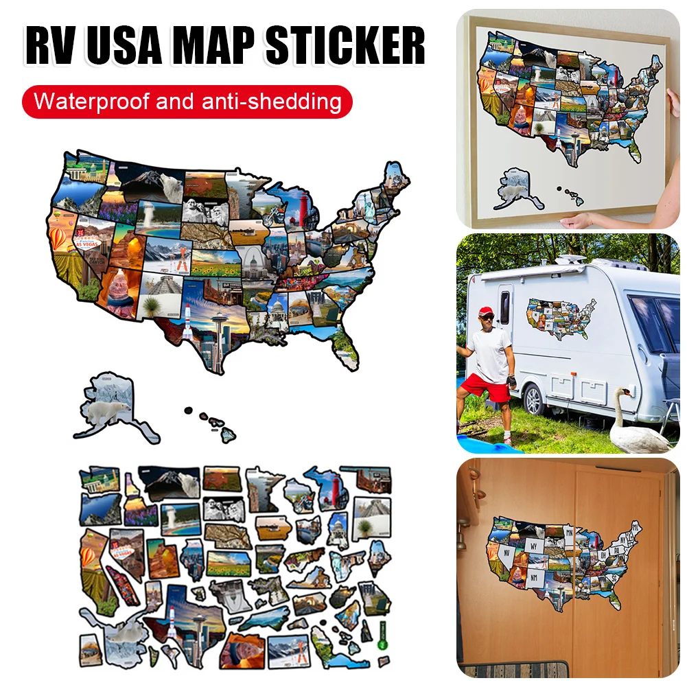 2pcs USA City Map Stickers Car Sticker PVC Car Decals Camper Trailer RV Decal UV Water Resistant Sticker 40x60cm
2pcs USA City Map Stickers Car Sticker PVC Car Decals Camper Trailer RV Decal UV Water Resistant Sticker 40x60cm