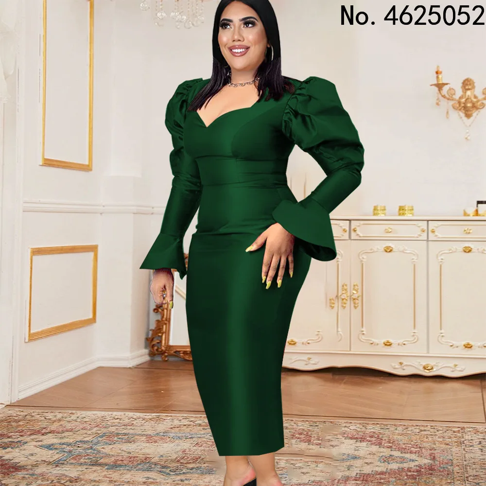 Африканские платья для женщин, летние африканские женские платья до колена с V-образным вырезом, из полиэстера, с длинным рукавом, зеленые, в... 
Африканские платья для женщин, летние африканские женские платья до колена с V-образным вырезом, из полиэстера, с длинным рукавом, зеленые, в...