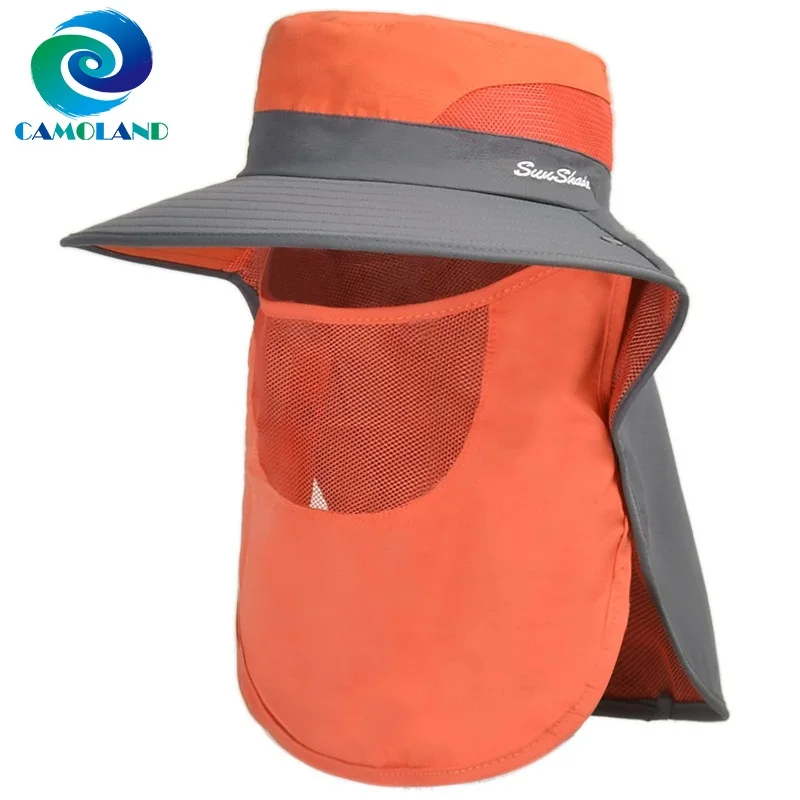 CAMOLAND Summer UPF50+ Sun Hats For Women Men Breathable Bucket Hat With Neck Flap Outdoor Wide Brim Hiking Fishing Caps
CAMOLAND Summer UPF50+ Sun Hats For Women Men Breathable Bucket Hat With Neck Flap Outdoor Wide Brim Hiking Fishing Caps