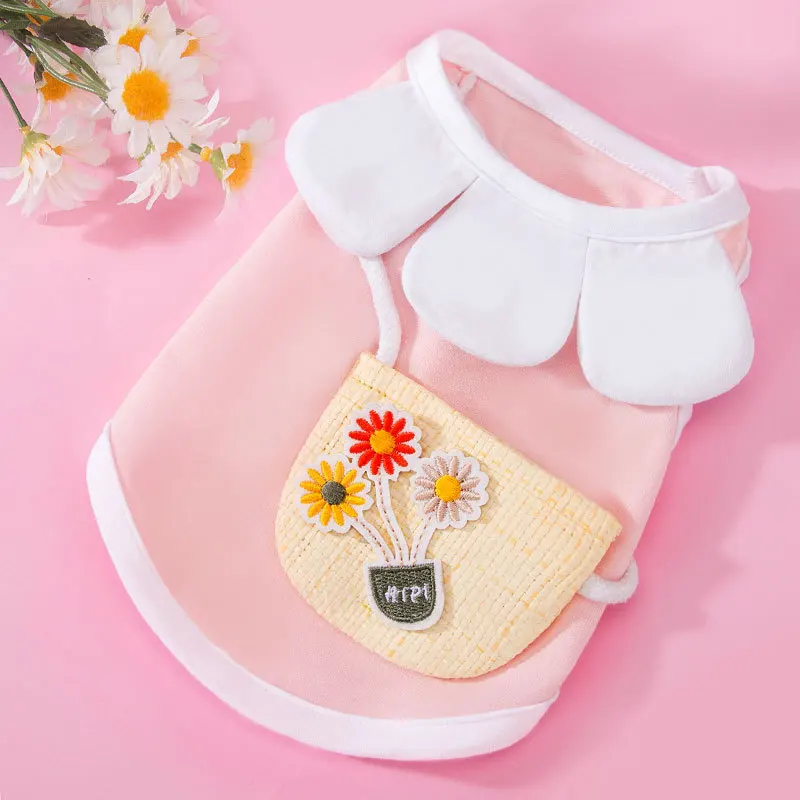 2022 Spring Summer Thin Breathable Vest T Shirts Petal Collar Satchel Pet Dog Costumes for Small Medium Dogs Teddy Dog Supplies
2022 Spring Summer Thin Breathable Vest T Shirts Petal Collar Satchel Pet Dog Costumes for Small Medium Dogs Teddy Dog Supplies