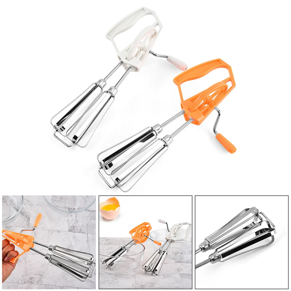 Stainless Steel Hand Whisk Hand-cranked Whipped Cream Egg Whites For Baking Desserts Orange/white Egg Whisk Kitchen Tools
Stainless Steel Hand Whisk Hand-cranked Whipped Cream Egg Whites For Baking Desserts Orange/white Egg Whisk Kitchen Tools