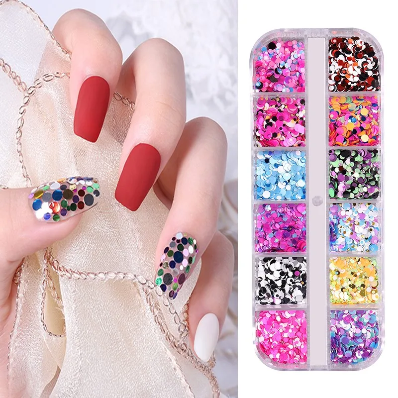 Confetti Dot Nail Sequins 1 Box or 50g/Bag Round Paillettes Laser Sequin for Nails Art Manicure Wedding Xmas Glitter Decoration
Confetti Dot Nail Sequins 1 Box or 50g/Bag Round Paillettes Laser Sequin for Nails Art Manicure Wedding Xmas Glitter Decoration