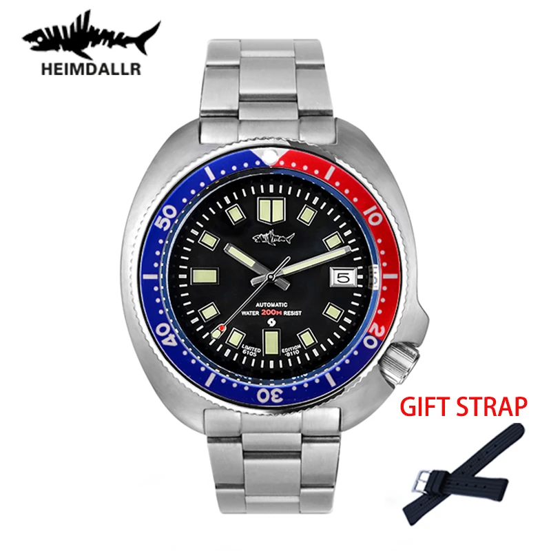 Heimdallr Men's Turtle Diver Watch Green Dial Brushed CuSn8 Bronze Case Sapphire Crystal NH35 Automatic Movement Leather Band
Heimdallr Men's Turtle Diver Watch Green Dial Brushed CuSn8 Bronze Case Sapphire Crystal NH35 Automatic Movement Leather Band