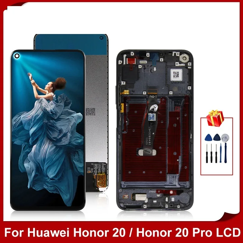 ЖК-дисплей 6,26 дюйма для Huawei Honor 20, сенсорный экран с дигитайзером для Nova 5T, Honor 20 Pro, дисплей с искусственными элементами в сборе
ЖК-дисплей 6,26 дюйма для Huawei Honor 20, сенсорный экран с дигитайзером для Nova 5T, Honor 20 Pro, дисплей с искусственными элементами в сборе