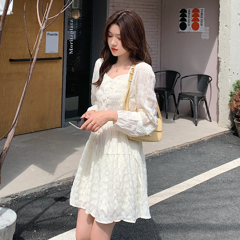 Chiffon Women's Long Dress Bohemia Summer 2022 Solid Elegant Bubble Lattice Korean New Female Clothing A-LINE V-Neck
Chiffon Women's Long Dress Bohemia Summer 2022 Solid Elegant Bubble Lattice Korean New Female Clothing A-LINE V-Neck