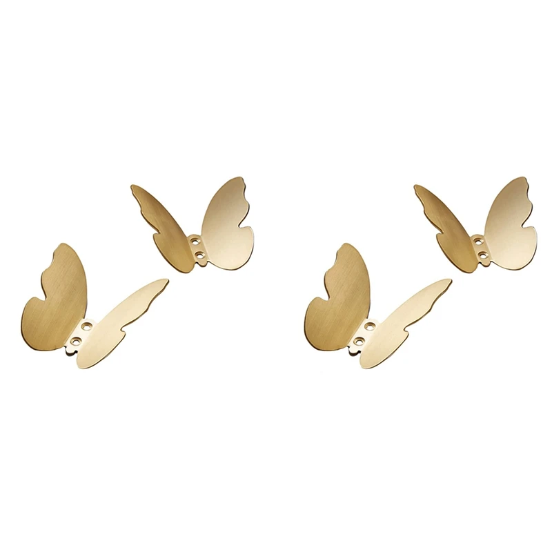 4Pcs Bathroom Brushed Gold Brass Butterfly Coat Hooks Wall Mounted Decorative Hook Hat Robe Hangers Home Decor
4Pcs Bathroom Brushed Gold Brass Butterfly Coat Hooks Wall Mounted Decorative Hook Hat Robe Hangers Home Decor