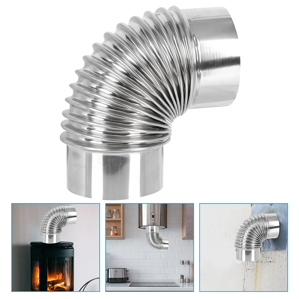 Chimney Exhaust Pipe Home Stainless Steel Flue Camping Stove Accessories Flexible Air Vent Hose 90 Degree
Chimney Exhaust Pipe Home Stainless Steel Flue Camping Stove Accessories Flexible Air Vent Hose 90 Degree