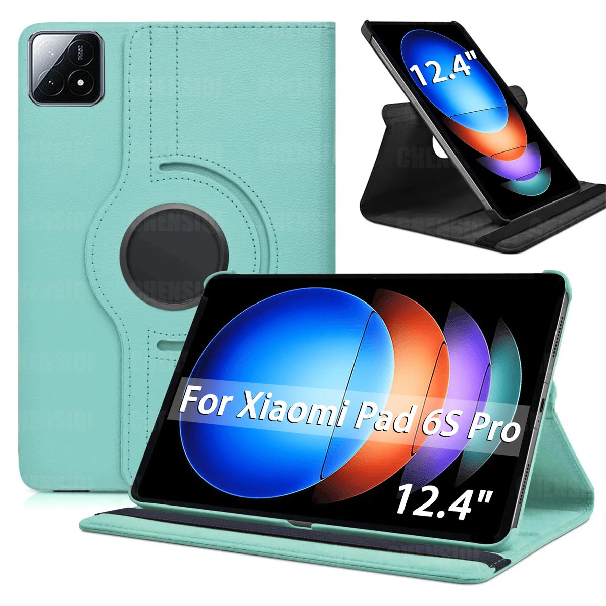 Чехол для Xiaomi Pad 6S Pro (12 4 дюйма) 2024 дюйма из искусственной кожи прочный чехол с