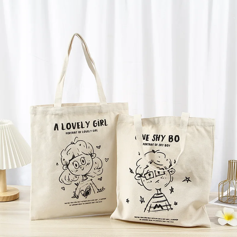 Spot Direct Supply for Couple Canvas Bag Student Make-up Class Portable Cotton Bag Creative Shy Male Cute Girl Buggy Bag
Spot Direct Supply for Couple Canvas Bag Student Make-up Class Portable Cotton Bag Creative Shy Male Cute Girl Buggy Bag