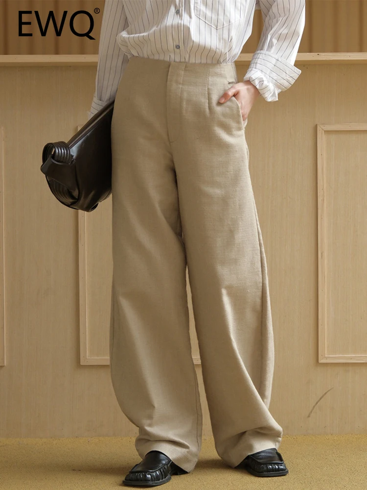 EWQ Simple Linen Pants For Women High Waist Straight Wide Leg Pants Office Lady Female Trousers 2023 Autumn New Clothing 26D2847
EWQ Simple Linen Pants For Women High Waist Straight Wide Leg Pants Office Lady Female Trousers 2023 Autumn New Clothing 26D2847