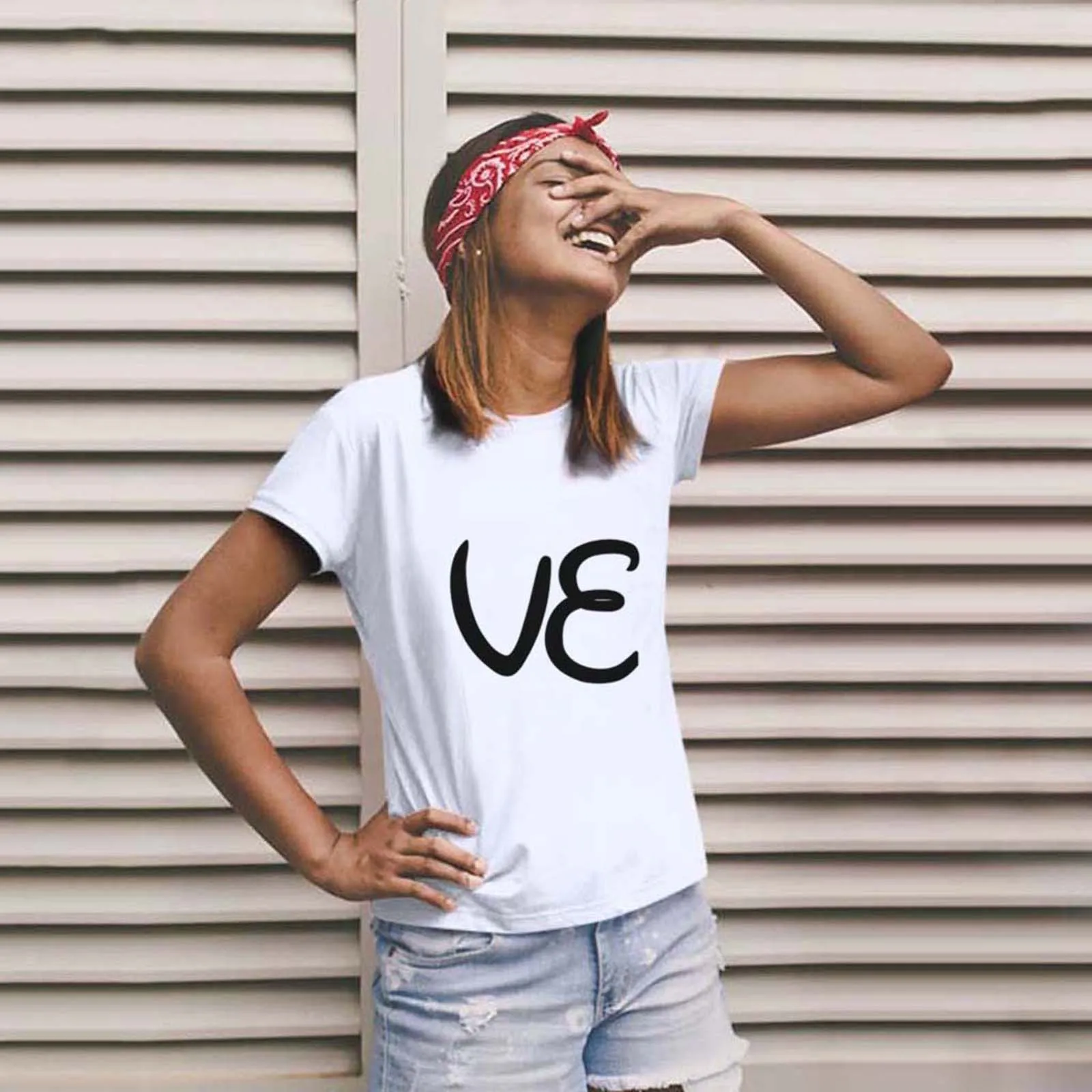 Tops Valentine's Day Printed Blouse Short Sleeve Letter T-Shirt Womens Women's Blouse Cut Neck Shirt Women Women Fall
Tops Valentine's Day Printed Blouse Short Sleeve Letter T-Shirt Womens Women's Blouse Cut Neck Shirt Women Women Fall