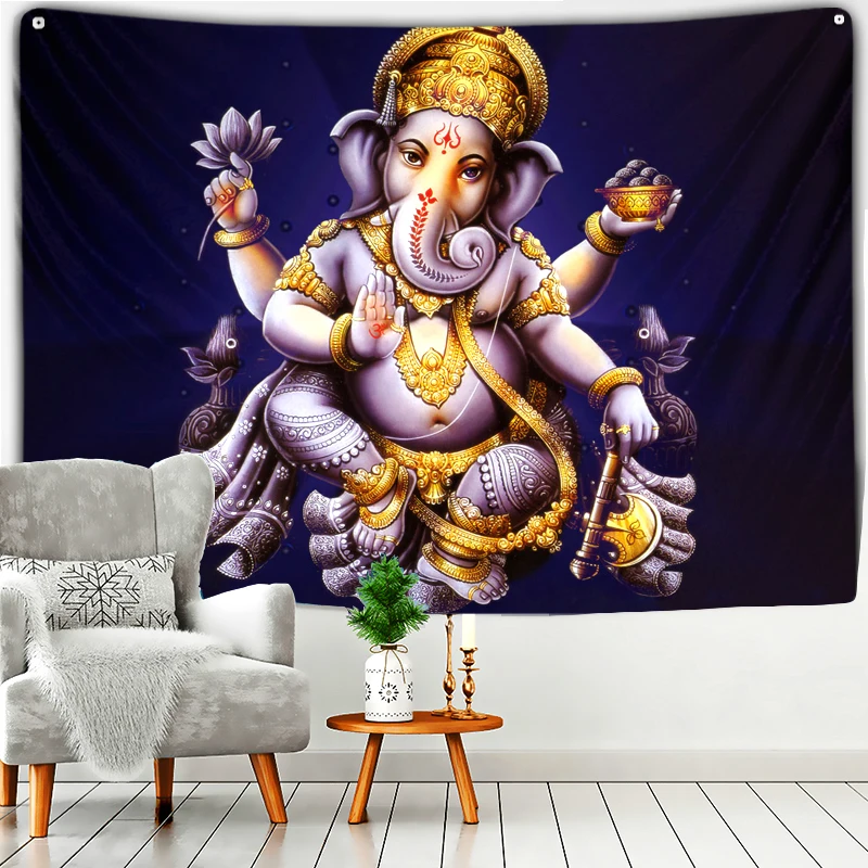 Dieu Ganesha Tapestry Esotericism Colorful Elephant Wall Hanging for Religious Ceremony Hindus for Home Living Room Decoration
Dieu Ganesha Tapestry Esotericism Colorful Elephant Wall Hanging for Religious Ceremony Hindus for Home Living Room Decoration