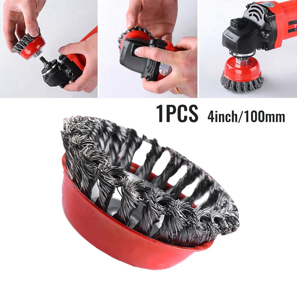 Durable New Practical Wire Brush Knot 4 Inch Cleaning For Angle Grinder TE242 M14 Thread Rust Removal Tool 100mm
Durable New Practical Wire Brush Knot 4 Inch Cleaning For Angle Grinder TE242 M14 Thread Rust Removal Tool 100mm