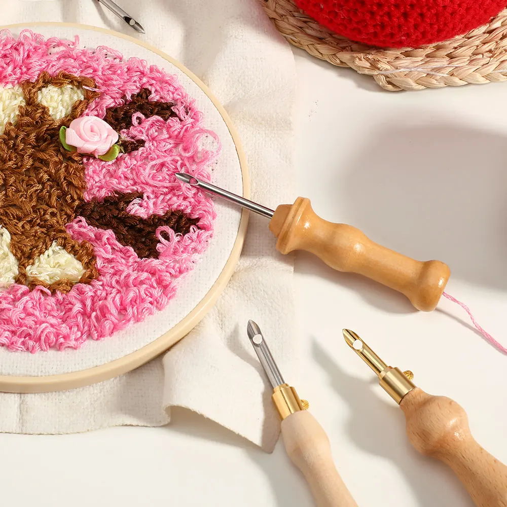 KOKNIT Wooden Handle Weaving Multi Purpose Knitting Embroidery Pen DIY Felting Craft Punch Needle Threader Sewing Accessories
KOKNIT Wooden Handle Weaving Multi Purpose Knitting Embroidery Pen DIY Felting Craft Punch Needle Threader Sewing Accessories