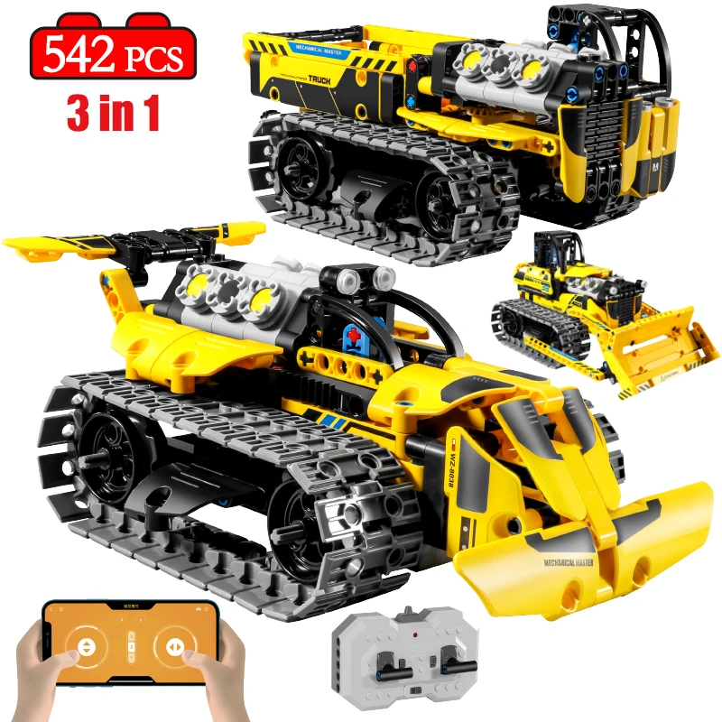 542pcs City 3 in 1 Technical RC Robot Excavator Building Blocks MOC Remote Control Engineering Vehicle Bricks Toys For Kids Gift
542pcs City 3 in 1 Technical RC Robot Excavator Building Blocks MOC Remote Control Engineering Vehicle Bricks Toys For Kids Gift