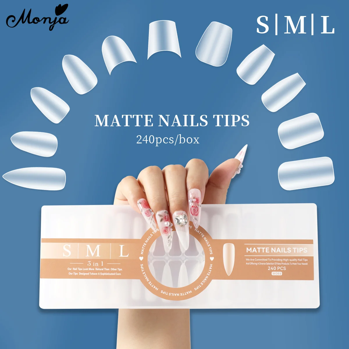 Monja 240Pcs/box Matte False Nail Tips Frosted Coffin Ballerina Quick Buliding Fake Nail UV Gel Tips Extension DIY Manicure Tool
Monja 240Pcs/box Matte False Nail Tips Frosted Coffin Ballerina Quick Buliding Fake Nail UV Gel Tips Extension DIY Manicure Tool