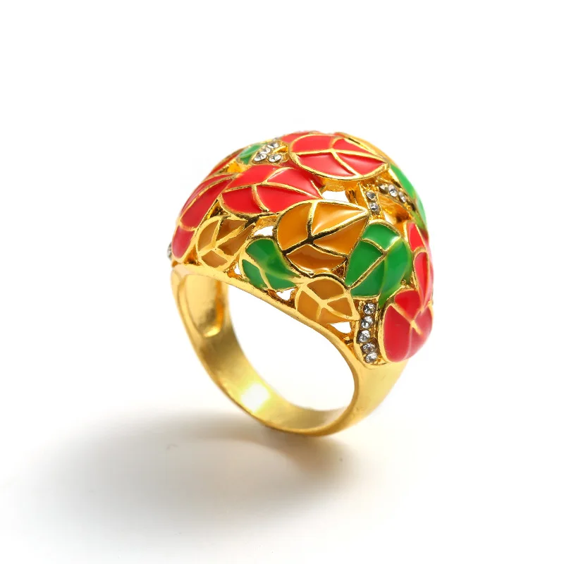 New Trendy Gold Plated Multicolor Enamel Leaf Rings For Women White CZ Stone Inlay Fashion Jewelry Wedding Party Gift Ring
New Trendy Gold Plated Multicolor Enamel Leaf Rings For Women White CZ Stone Inlay Fashion Jewelry Wedding Party Gift Ring