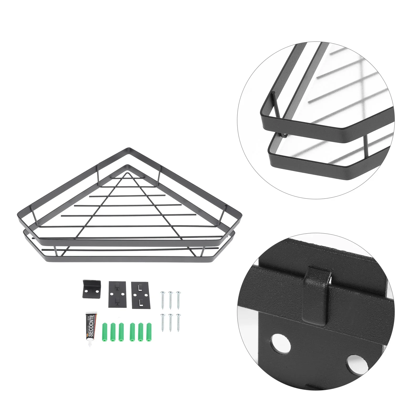 1Pc Multi-function Rack Adhesive Storage Rack Seasoning Rack Wall-mounted Rack for Bathroom 
1Pc Multi-function Rack Adhesive Storage Rack Seasoning Rack Wall-mounted Rack for Bathroom