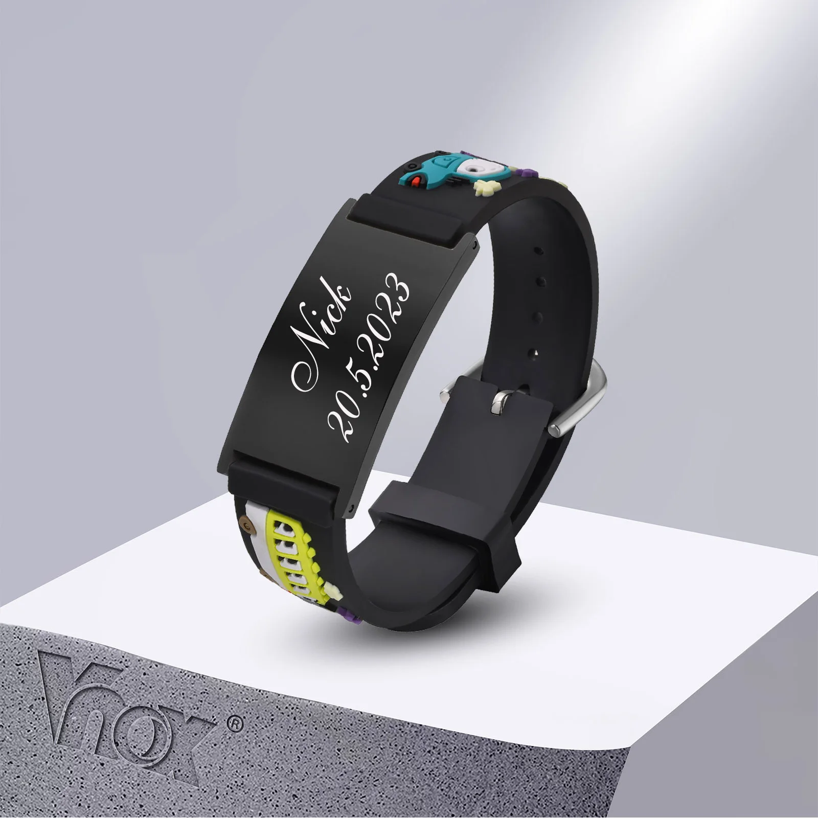 Vnox Free Custom Cars Cartoon ID Bracelets for Boy Girls, Anti Allergy Silicone Wristband Parents Gift to Son Daughter
Vnox Free Custom Cars Cartoon ID Bracelets for Boy Girls, Anti Allergy Silicone Wristband Parents Gift to Son Daughter