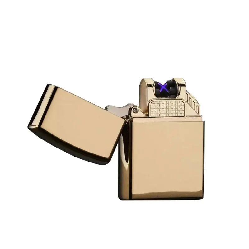 Электронная плазменная зажигалка JINLUN 217 Zippo двойная дуга золото | Дом и сад