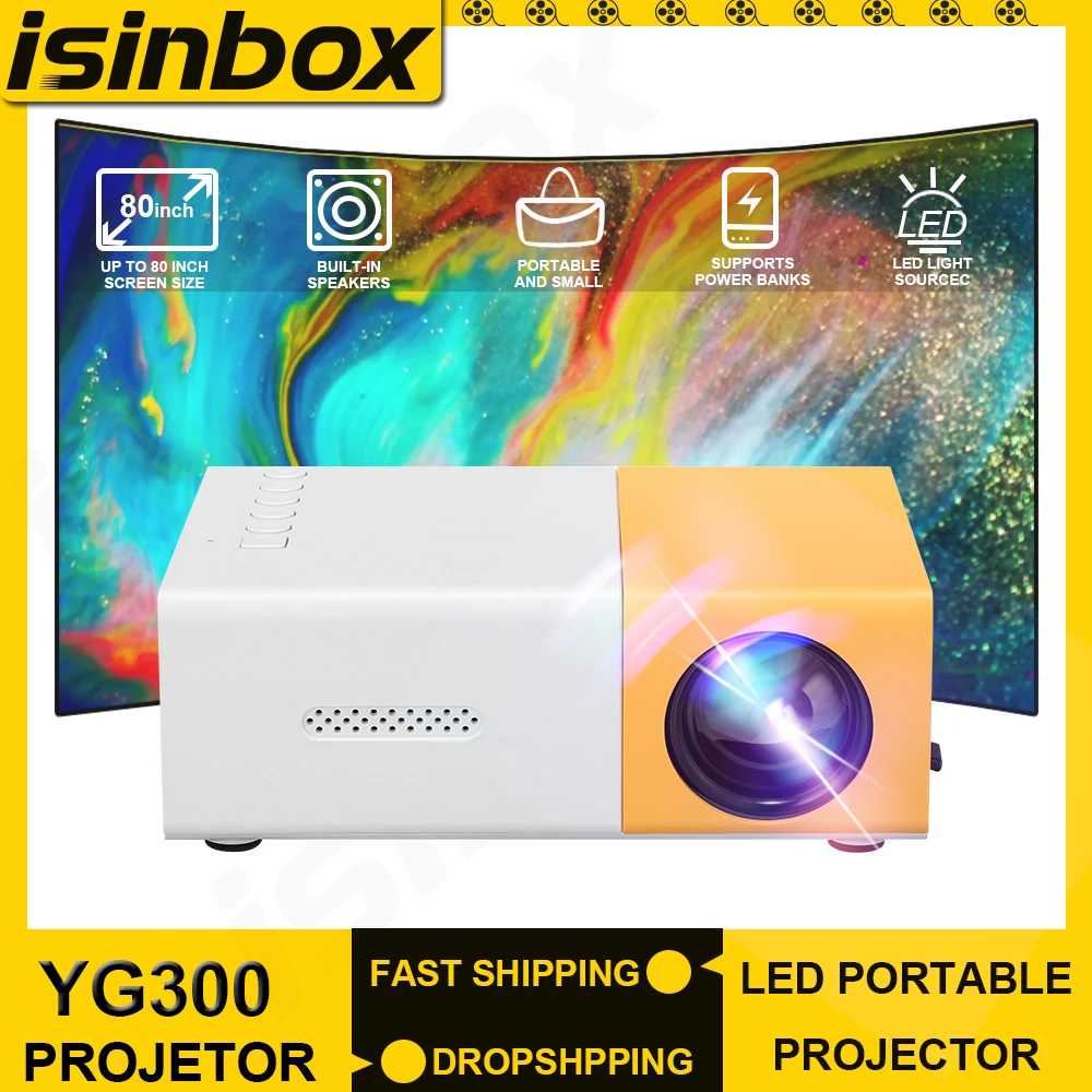 YG300 LED Mini Projector Home Theater Video Movie Portable Projector SD HDMI-Compatible AV Speaker USB Projectors Child Gift
YG300 LED Mini Projector Home Theater Video Movie Portable Projector SD HDMI-Compatible AV Speaker USB Projectors Child Gift