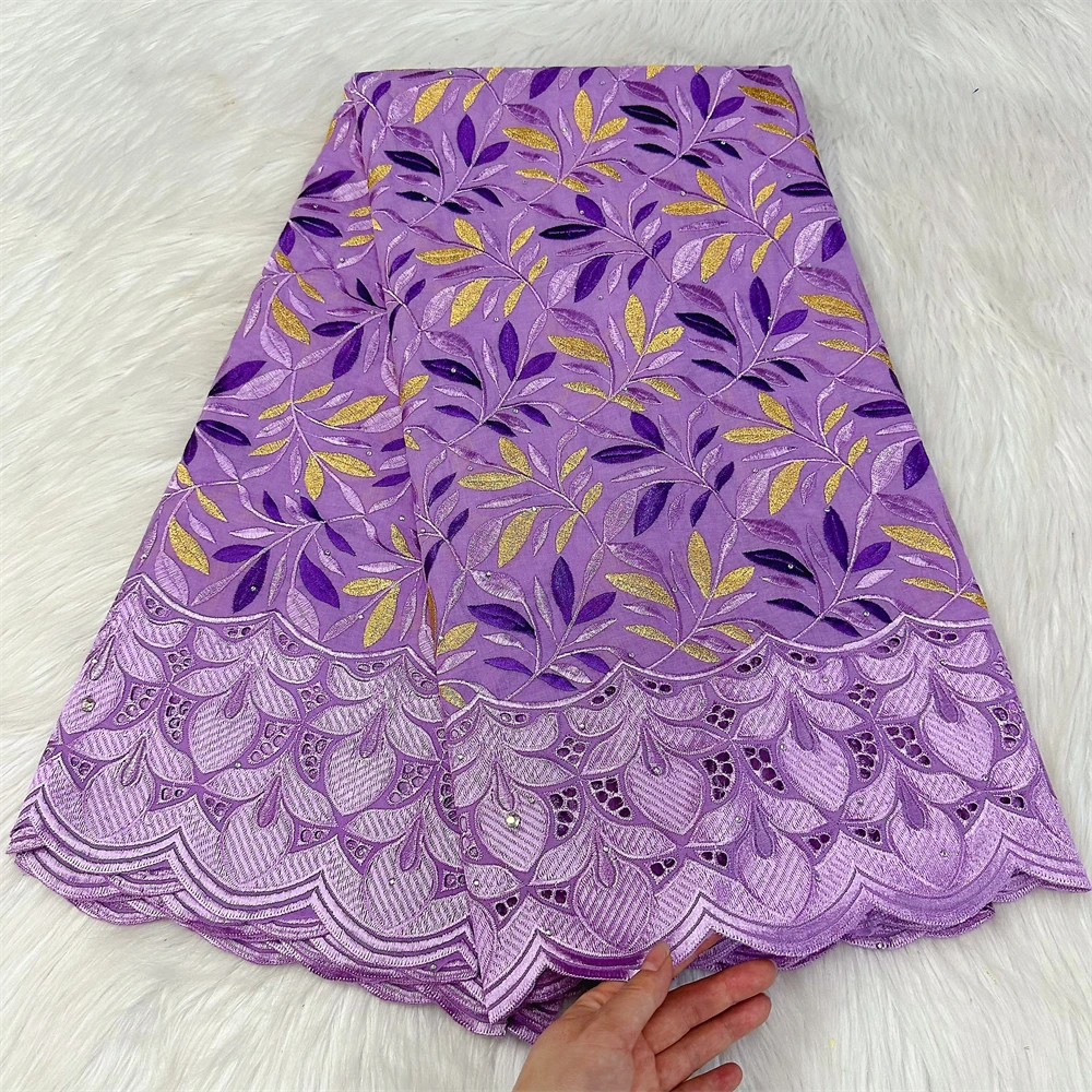 Purple African 100% Cotton Lace Fabric 5 Yards 2023 High Quality African Swiss Voile Lace Fabric For Women Party Evening Dresses
Purple African 100% Cotton Lace Fabric 5 Yards 2023 High Quality African Swiss Voile Lace Fabric For Women Party Evening Dresses