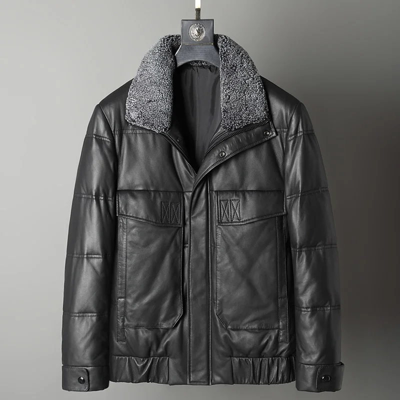 Haining Genuine Leather Clothes Short Matte Sheep Leather Jacket Lapel down Jacket Coat Handsome Warm Winter
Haining Genuine Leather Clothes Short Matte Sheep Leather Jacket Lapel down Jacket Coat Handsome Warm Winter