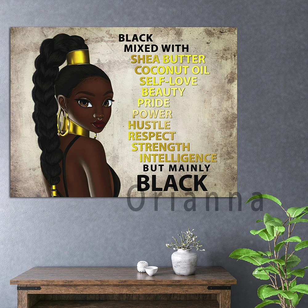 Black Girl Canvas Art Black Mixed With Poster Print Black Melanin Wall Art Black Girl Pride Wall Decor Black Girl Magic Wall Art
Black Girl Canvas Art Black Mixed With Poster Print Black Melanin Wall Art Black Girl Pride Wall Decor Black Girl Magic Wall Art