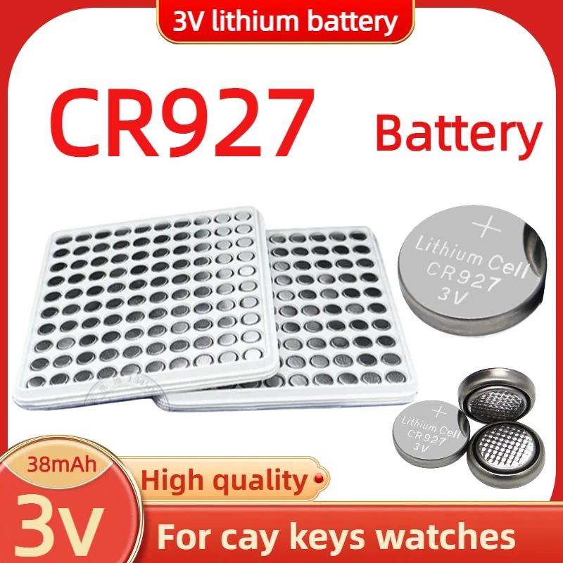 3v CR927 Lithium Battery CR 927 DL927 BR927 BR927-1W CR927-1W for Watch Toy Clock Remote Control Laser Light Button Coin Cell
3v CR927 Lithium Battery CR 927 DL927 BR927 BR927-1W CR927-1W for Watch Toy Clock Remote Control Laser Light Button Coin Cell