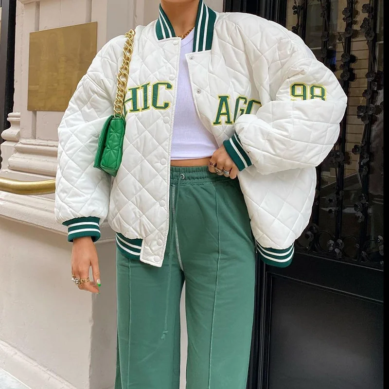 Autumn Winter 2021 Y2k Vintage Casual Women Baseball Jackets Letter Embroidery Cotton Jacket Fashion Long Sleeve Button Outwear
Autumn Winter 2021 Y2k Vintage Casual Women Baseball Jackets Letter Embroidery Cotton Jacket Fashion Long Sleeve Button Outwear