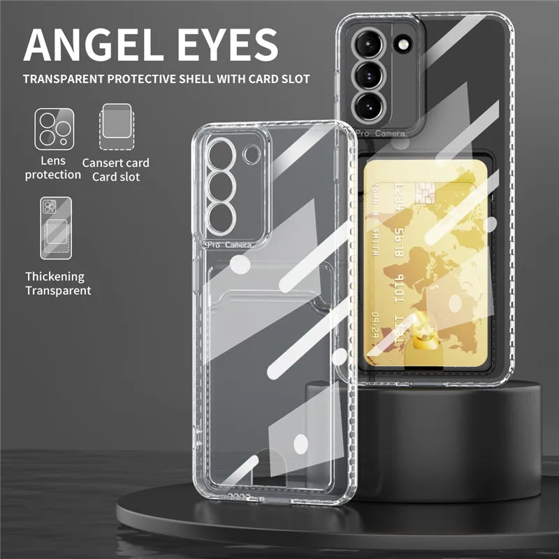 Transparent Card Slots Bag Holder Case For Samsung Galaxy S20 S21 S22 Plus FE Note 8 9 10 20 Ultra Shockproof Soft Wallet Covers
Transparent Card Slots Bag Holder Case For Samsung Galaxy S20 S21 S22 Plus FE Note 8 9 10 20 Ultra Shockproof Soft Wallet Covers