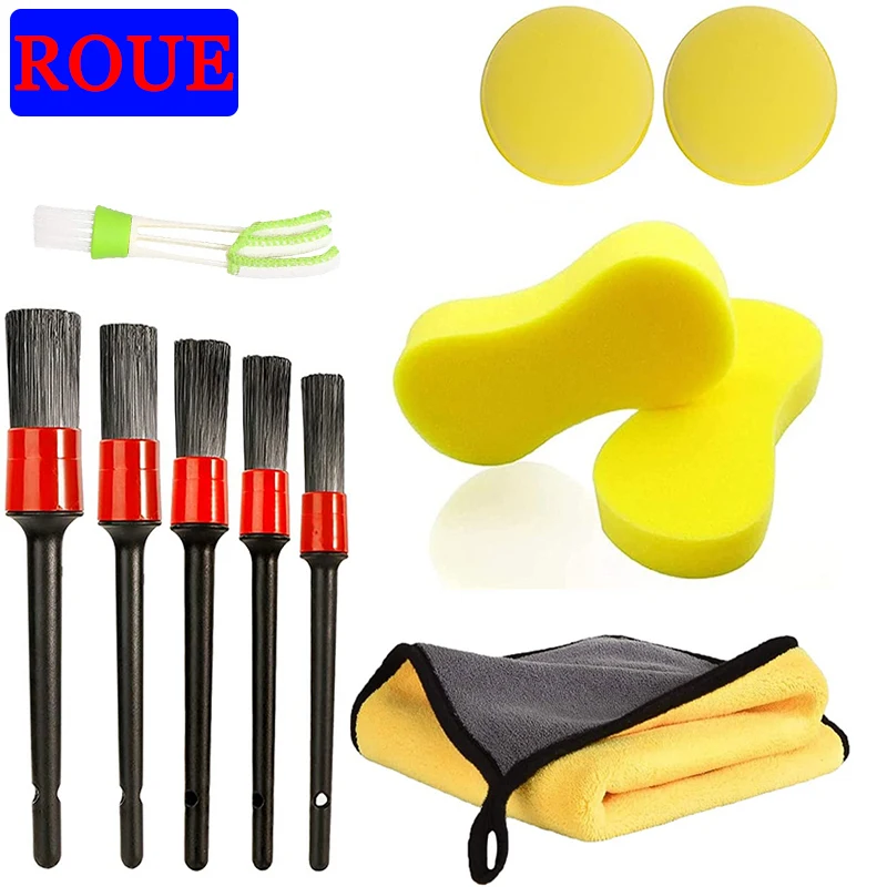 ROUE Detailing Brush Set Car Cleaning Brushes Power Scrubber Drill Brush For Car Air Vents Rim Cleaning Dirt Dust Clean Tools
ROUE Detailing Brush Set Car Cleaning Brushes Power Scrubber Drill Brush For Car Air Vents Rim Cleaning Dirt Dust Clean Tools