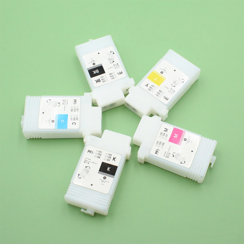 PFI-120 PFI120 Refillable Ink Cartridge With Permanent Chips For Canon TM-200 TM200 TM-205 TM-300 TM-305 TM300 130ML 5Colors/Set
PFI-120 PFI120 Refillable Ink Cartridge With Permanent Chips For Canon TM-200 TM200 TM-205 TM-300 TM-305 TM300 130ML 5Colors/Set