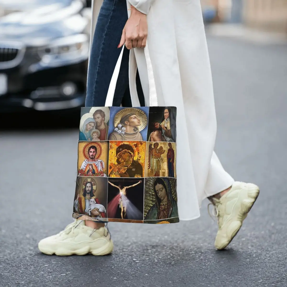 Saints Jesus Mary I Trust In You Women Canvas Handbag Large Capacity Shopper Bag Tote Bag withSmall Shoulder Bag
Saints Jesus Mary I Trust In You Women Canvas Handbag Large Capacity Shopper Bag Tote Bag withSmall Shoulder Bag