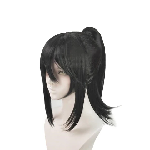 Игровой симулятор yдругих игр, черный синтетический съемный парик для волос Ayano Aishi + шапочка для парика
