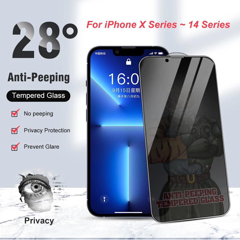 Anti-SPY Screen Protector For iPhone 14 13 12 11 Pro Max Privacy Glass For iPhone 7 8 Plus X XR XS Max SE 14 Pro Tempered Glass
Anti-SPY Screen Protector For iPhone 14 13 12 11 Pro Max Privacy Glass For iPhone 7 8 Plus X XR XS Max SE 14 Pro Tempered Glass