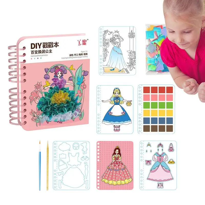Kids Dress Up Activity Book Pocket Watercolor Book Kit For Girls Hand-Made DIY Children's Painting Hundred Change Dress For
Kids Dress Up Activity Book Pocket Watercolor Book Kit For Girls Hand-Made DIY Children's Painting Hundred Change Dress For