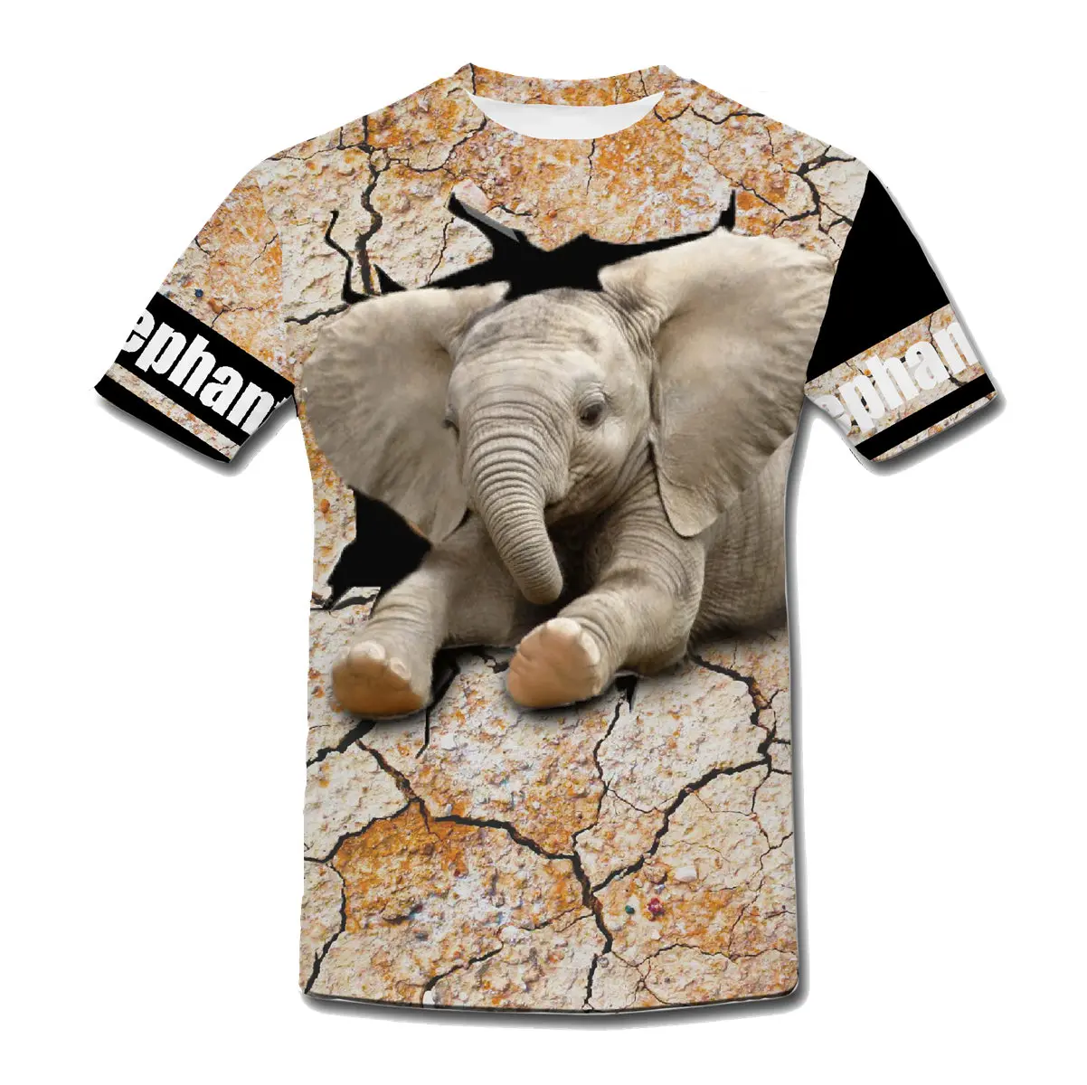 

BIANYILONG брендовая Летняя мужская футболка с мультяшным животным слоном 3D печать Harajuku модная уличная спортивная футболка с коротким рукавом