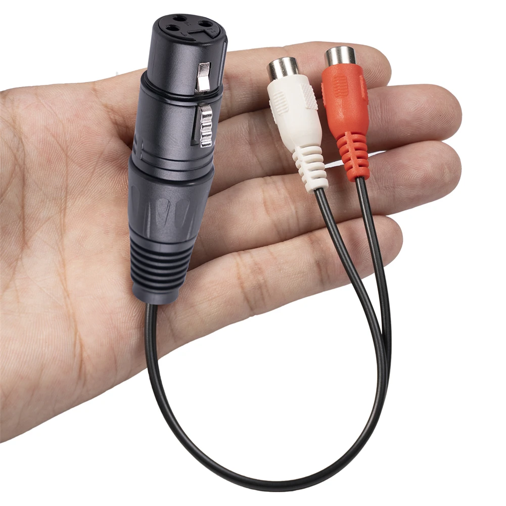 3-Pin XLR Connector To 2-RCA Female Microphone Adapter Cable 20cm 3-Pin XLR Female To 2-RCA Female 2022 New
3-Pin XLR Connector To 2-RCA Female Microphone Adapter Cable 20cm 3-Pin XLR Female To 2-RCA Female 2022 New
