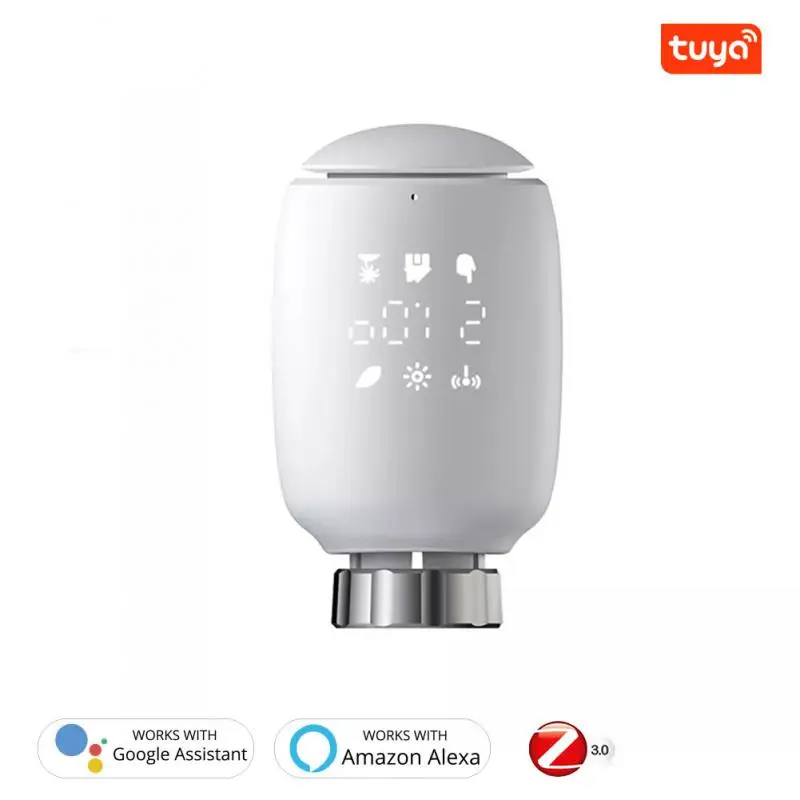 ZigBee Thermostat Radiator Actuator Valve Smart Heating Thermostat Temperature Controller Alexa Google Voice Control Smart Home
ZigBee Thermostat Radiator Actuator Valve Smart Heating Thermostat Temperature Controller Alexa Google Voice Control Smart Home