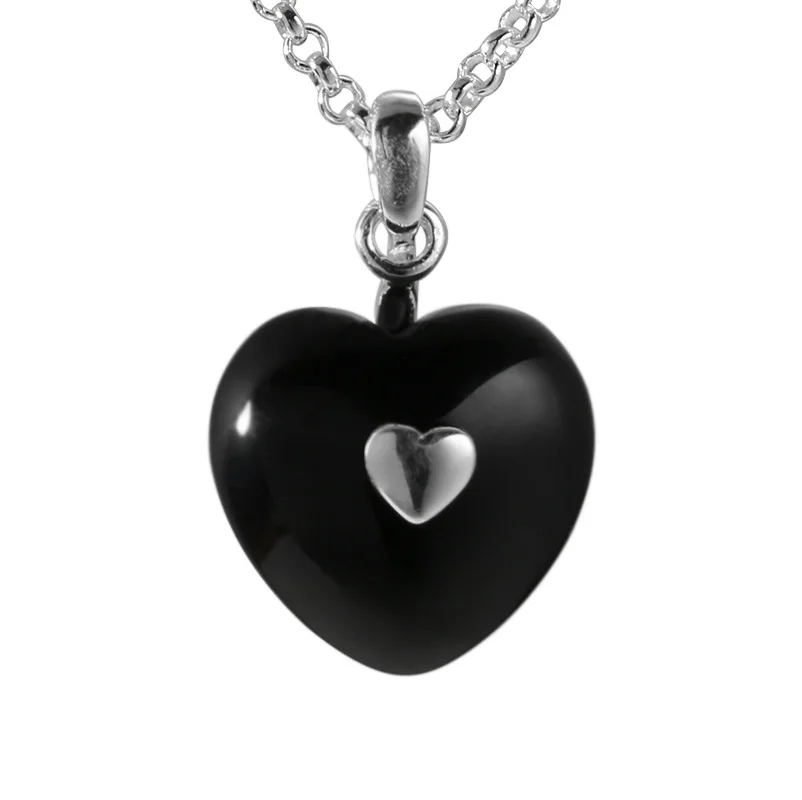 Amaiyllis 925 Sterling Silver Minimalist Black Agate Love Clavicle Chain Necklace Pendnat For Cute Girl Jewelry
Amaiyllis 925 Sterling Silver Minimalist Black Agate Love Clavicle Chain Necklace Pendnat For Cute Girl Jewelry