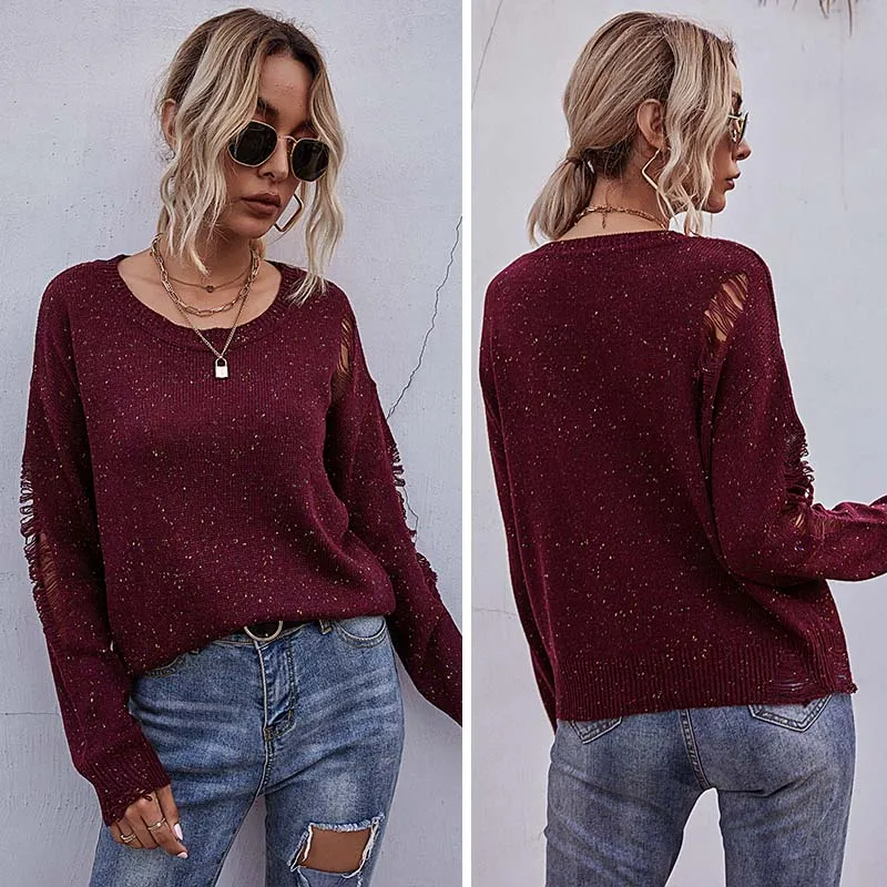 NEW-Women Chic Pullover Sweater Autumn Long Batwing Sleeve Hollow Out Sweater O-Neck Casual Pullovers Jumper
NEW-Women Chic Pullover Sweater Autumn Long Batwing Sleeve Hollow Out Sweater O-Neck Casual Pullovers Jumper