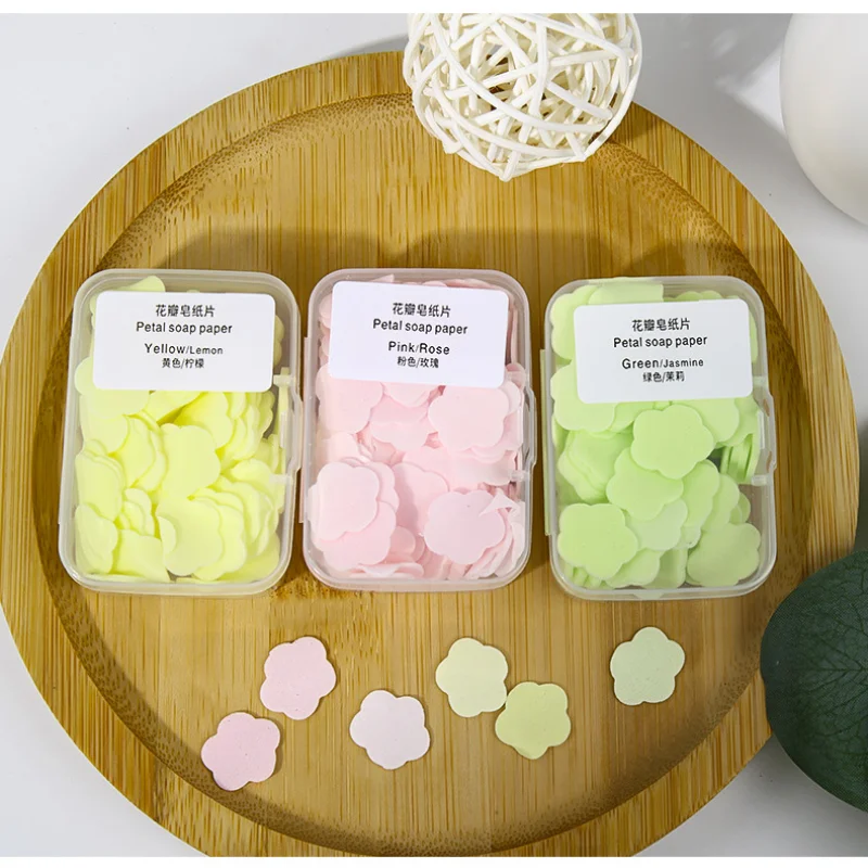 100pcs/box Portable Soap Paper Bath Hand Washing Disposable Soap Slice Mini Flower Travel Scented Petal Handwashing Soap
100pcs/box Portable Soap Paper Bath Hand Washing Disposable Soap Slice Mini Flower Travel Scented Petal Handwashing Soap