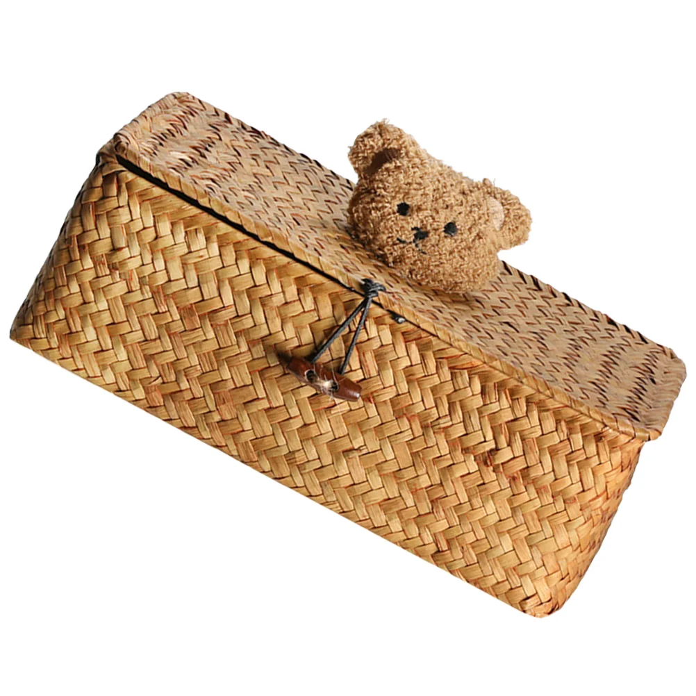Woven Basket Storage Bin Desktop Countertop Sundries Organizer Home Straw Bins Lids
Woven Basket Storage Bin Desktop Countertop Sundries Organizer Home Straw Bins Lids