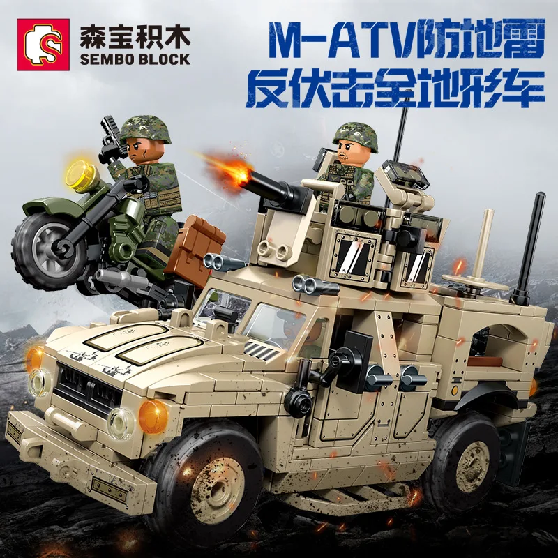 Baby SEMP 207122 Military Anti-Ambush All-Terrain Vehicle Assembly Model Boy Assembly Building Blocks Toy Gift Blocks
Baby SEMP 207122 Military Anti-Ambush All-Terrain Vehicle Assembly Model Boy Assembly Building Blocks Toy Gift Blocks