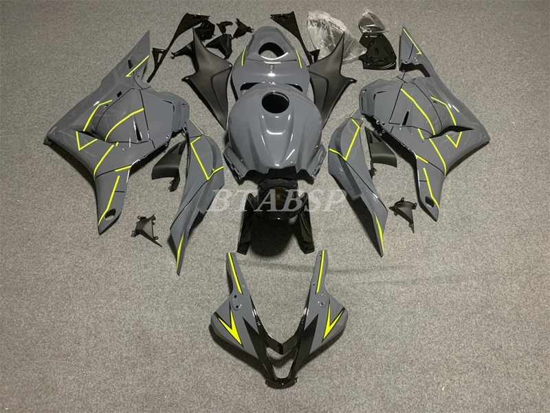 Новый комплект обтекателей из АБС-пластика для мотоцикла, подходит для HONDA CBR600RR F5 2009 2010 2011 09 10 11 12, комплект кузова серого и желтого цвета
Новый комплект обтекателей из АБС-пластика для мотоцикла, подходит для HONDA CBR600RR F5 2009 2010 2011 09 10 11 12, комплект кузова серого и желтого цвета