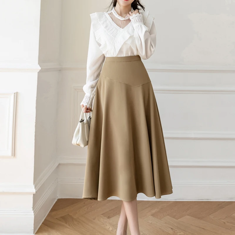 Юбка-трапеция женская с завышенной талией, Элегантная Модная простая повседневная офисная юбка в Корейском стиле, в винтажном стиле, лето ...
Юбка-трапеция женская с завышенной талией, Элегантная Модная простая повседневная офисная юбка в Корейском стиле, в винтажном стиле, лето ...
