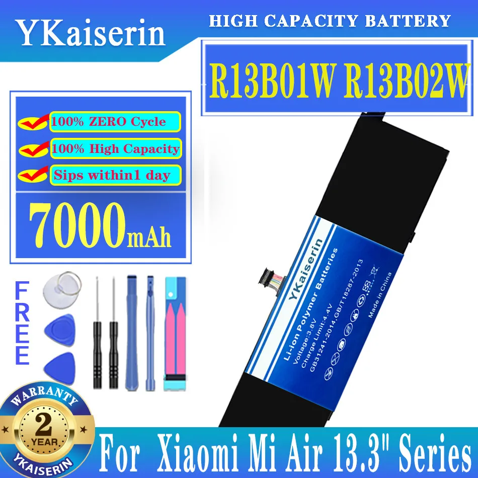 Аккумулятор ykaisin R13B01W, R13B02W, 7000 мАч, для батарей серии Xiaomi Mi Air 13,3
Аккумулятор ykaisin R13B01W, R13B02W, 7000 мАч, для батарей серии Xiaomi Mi Air 13,3