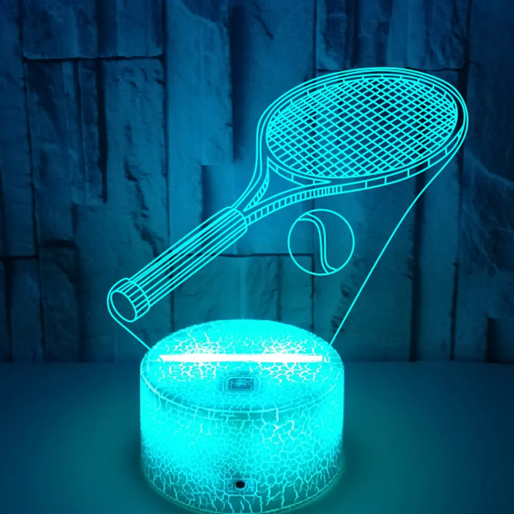 Tennis Racket 3D Lamp Acrylic USB LED Night Lights Neon Sign Lamp Xmas Christmas Decorations for Home Bedroom Birthday Gifts
Tennis Racket 3D Lamp Acrylic USB LED Night Lights Neon Sign Lamp Xmas Christmas Decorations for Home Bedroom Birthday Gifts