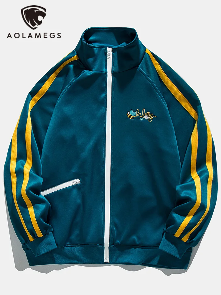 Aolamegs Track Jacket Men Bee Embroidery Zipper Pocket Baseball Coats Couple Casual Cozy Retro Harajuku Oversized Outwear Spring
Aolamegs Track Jacket Men Bee Embroidery Zipper Pocket Baseball Coats Couple Casual Cozy Retro Harajuku Oversized Outwear Spring
